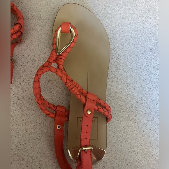 DOLCE VITA CORAL/GOLD SANDALS - Picture 4 of 6
